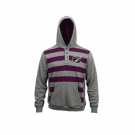 VINTAGE NIKE STRIPED HOODIE WITH LOGO GREY/PURPLE MEN'S S