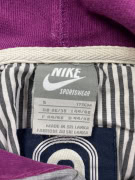 VINTAGE NIKE STRIPED HOODIE WITH LOGO GREY/PURPLE MEN'S S