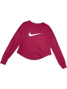 VINTAGE NIKE MAGLIA A MANICHE LUNGHE CON LOGO FUCSIA DA DONNA M