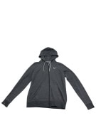 VINTAGE NIKE FULL ZIP HOODIE LOGO GREY MEN'S M