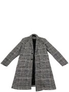 VINTAGE  ΠΑΛΤΟ ΚΑΡΟ HOUNDSTOOTH ΑΣΠΡΟ ΜΑΥΡΟ ΓΥΝΑΙΚΕΙΟ L
