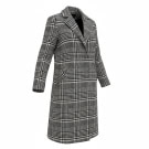 VINTAGE  ΠΑΛΤΟ ΚΑΡΟ HOUNDSTOOTH ΑΣΠΡΟ ΜΑΥΡΟ ΓΥΝΑΙΚΕΙΟ L