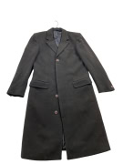 Cappotto vintage in lana con bottoni nero da uomo L