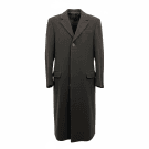 Cappotto vintage in lana con bottoni nero da uomo L
