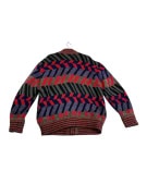 VINTAGE STATED KNIT CARDIGAN WITH GEOMETRIC PATTERNS MULTICOLOR MEN S XL