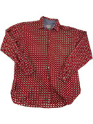 VINTAGE POCH SHIRT FLORAL PRINT RED MEN'S XXL