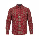 VINTAGE POCH SHIRT FLORAL PRINT RED MEN'S XXL