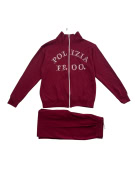 Vintage Polizia Set Tuta Bordeaux Unisex L
