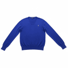 VINTAGE POLO BY RALPH LAUREN ΠΛΕΚΤΗ ΜΠΛΟΥΖΑ ΜΕ V ΛΑΙΜΟΚΟΨΗ ΜΠΛΕ ΡΟΥΑ S
