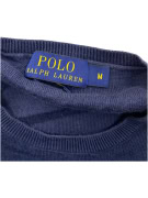 VINTAGE POLO RALPH LAUREN ΠΛΕΚΤΗ ΜΠΛΟΥΖΑ ΜΕ ΛΑΙΜΟΚΟΨΗ ΜΠΛΕ ΣΚΟΥΡΟ ΑΝΔΡΙΚΗ M