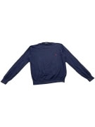 VINTAGE POLO RALPH LAUREN ΠΛΕΚΤΗ ΜΠΛΟΥΖΑ ΜΕ ΛΑΙΜΟΚΟΨΗ ΜΠΛΕ ΣΚΟΥΡΟ ΑΝΔΡΙΚΗ M