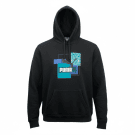 VINTAGE PUMA HOODIE GRAPHIC PRINT BLACK MEN'S M
