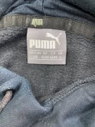 VINTAGE PUMA HOODIE WITH LOGO AND SLEEVE DETAILING BLACK MEN'S L