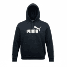 VINTAGE PUMA HOODIE WITH LOGO AND SLEEVE DETAILING BLACK MEN'S L
