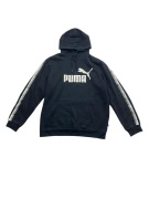 VINTAGE PUMA HOODIE WITH LOGO AND SLEEVE DETAILING BLACK MEN'S L