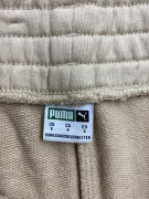 VINTAGE PUMA TRACK PANTS WITH EMBROIDERED LOGO BEIGE WOMEN'S S