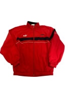 VINTAGE PUMA ΖΑΚΕΤΑ TRACK JACKET ΜΕ ΦΕΡΜΟΥΑΡ ΚΑΙ ΚΕΝΤΗΜΕΝΟ ΛΟΓΟΤΥΠΟ ΚΟΚΚΙΝΟ ΑΝΔΡΙΚΟ L