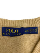 VINTAGE RALPH LAUREN ΠΛΕΚΤΗ ΜΠΛΟΥΖΑ V NECK ΜΠΕΖ ΑΝΔΡΙΚΗ M