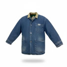 VINTAGE RIFLE WORK LINE DENIM JACKET WITH CORDUROY COLLAR BLUE MEN'S XL