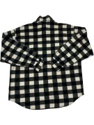 VINTAGE ROBE DI KAPPA FLEECE CHECKERED SHIRT BLACK & WHITE MEN'S XL/XXL