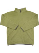 VINTAGE ROSE AND CROWN FLEECE SWEATSHIRT LIME GREEN WOMEN'S M