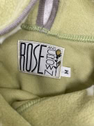 VINTAGE ROSE AND CROWN FLEECE SWEATSHIRT LIME GREEN WOMEN'S M