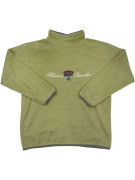 VINTAGE ROSE AND CROWN FLEECE SWEATSHIRT LIME GREEN WOMEN'S M