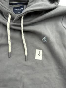 VINTAGE SALT & LIME HOODIE SWEATSHIRT LOGO GREY MEN'S M