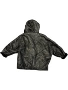 VINTAGE SHEARLING BLACK JACKET WITH HOOD M/L