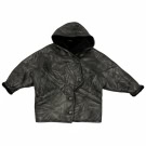 VINTAGE SHEARLING BLACK JACKET WITH HOOD M/L
