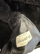 VINTAGE SHEARLING BLACK JACKET WITH HOOD M/L