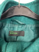 VINTAGE STILE BENETTON ΠΑΛΤΟ ΜΕ ΟΡΘΙΟ ΓΙΑΚΑ ΚΑΙ ΚΟΥΜΠΙΑ ΠΡΑΣΙΝΟ ΓΥΝΑΙΚΕΙΟ M
