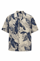 VINTAGE SUN HAWAII ΠΟΥΚΑΜΙΣΟ ΑΝΘΟΣ ΜΠΕΖ ΑΝΤΡΙΚΟ PRE OWNED