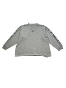 Felpa vintage con logo nastro rétro grigia unisex XL