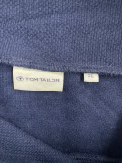VINTAGE TOM TAILOR Maglia da uomo blu con collo alto e coulisse XL