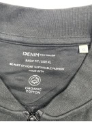 VINTAGE TOM TAILOR giacca con cerniera logo nera da uomo XL