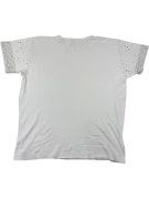 VINTAGE Tommy Hilfiger T-Shirt bianca con motivo geometrico - M
