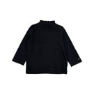 VINTAGE Tommy Hilfiger Μπλούζα Μαύρη με Φερμουάρ, Ψηλό Γιακά και 3/4 Μανίκι - XS