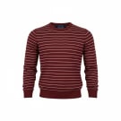 Maglia vintage Tommy Hilfiger in cotone e cashmere a righe bordeaux M