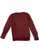 Maglia vintage Tommy Hilfiger in cotone e cashmere a righe bordeaux M
