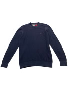 VINTAGE TOMMY HILFIGER ΠΛΕΚΤΗ ΜΠΛΟΥΖΑ ΜΕ ΑΝΑΓΛΥΦΗ ΥΦΗ ΜΠΛΕ ΣΚΟΥΡΟ ΑΝΔΡΙΚΗ S
