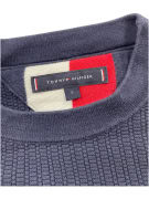VINTAGE TOMMY HILFIGER ΠΛΕΚΤΗ ΜΠΛΟΥΖΑ ΜΕ ΑΝΑΓΛΥΦΗ ΥΦΗ ΜΠΛΕ ΣΚΟΥΡΟ ΑΝΔΡΙΚΗ S