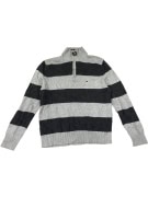 VINTAGE TOMMY HILFIGER ΠΛΕΚΤΗ ΜΠΛΟΥΖΑ ΜΕ ΦΕΡΜΟΥΑΡ ΡΙΓΕ S