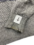 VINTAGE TOMMY HILFIGER MAGLIONE LAVORATO A MAGLIA CON BOTTONI BLU GRIGIO DA UOMO L