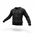VINTAGE TOMMY HILFIGER KNIT SWEATER ARGYLE BROWN MEN M