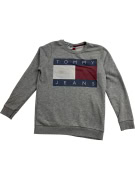 VINTAGE TOMMY JEANS ΦΟΥΤΕΡ ΜΕ ΜΕΓΑΛΟ ΛΟΓΟΤΥΠΟ ΓΚΡΙ ΑΝΔΡΙΚΟ S