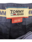 VINTAGE TOMMY JEANS ΠΑΝΤΕΛΟΝΙ CHINO, ΣΚΟΥΡΟ ΜΠΛΕ ΜΕ ΡΙΓΕΣ