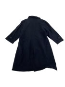 VINTAGE TRUSSARDI LONG COAT WITH BUTTONS DARK BLUE WOMEN L XL