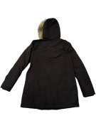 VINTAGE WOOLRICH ARCTIC PARKA FUR HOODED JACKET BLACK/DARK BROWN XS