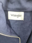 VINTAGE WRANGLER felpa con mezza zip blu scuro da uomo M